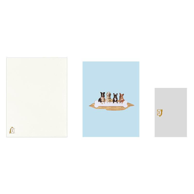 Sofa Snuggles Cozy Dog Scene 3D Pop Up Greeting Card