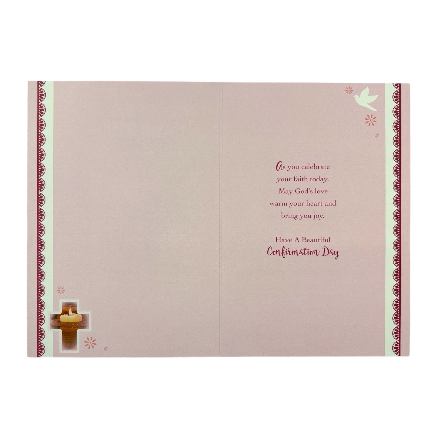 Daughter On Your Confirmation Cross & Candle Design Religious Card
