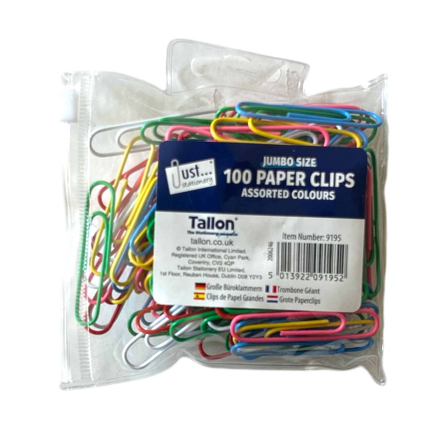 Pack of 1200 Just Stationery Quality Jumbo Paperclips