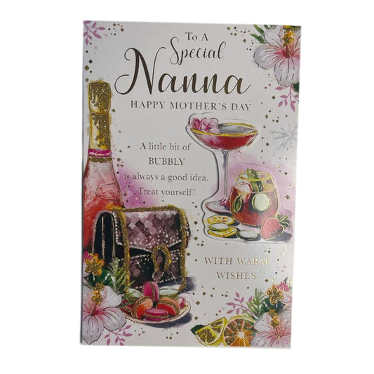 To A Special Nanna A Little Bit of Bubbly Mother's Day Card