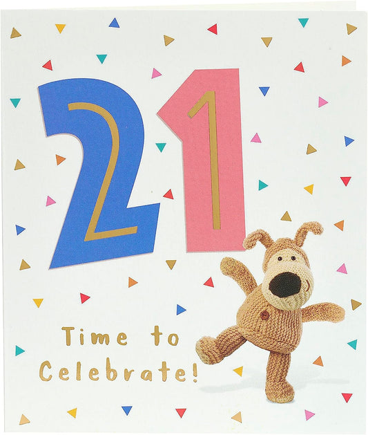Boofle Cute Design 21st Birthday Card For Him Or Her