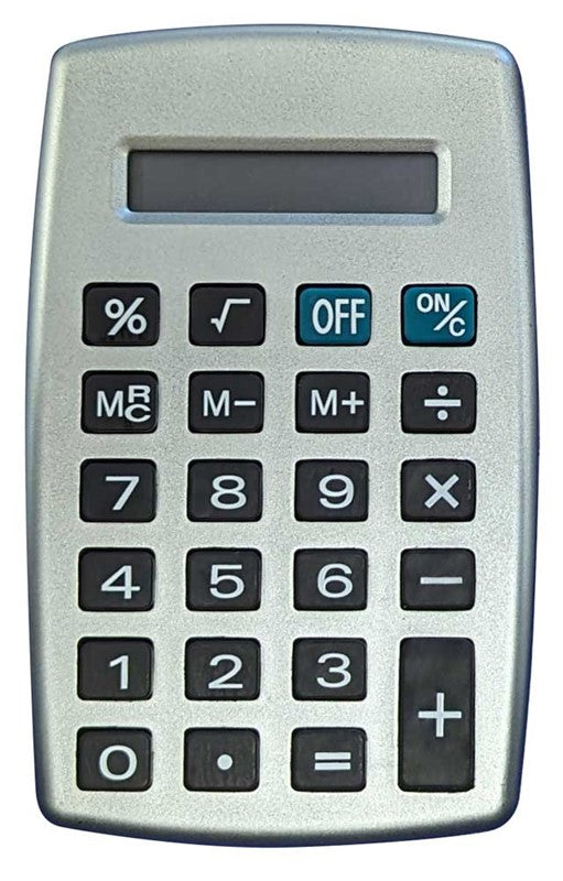 Just Stationery 8 Digit Pocket Calculator - Black/Silver
