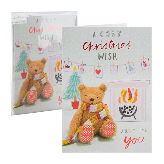 Hallmark Christmas Charity Card Pack "Cosy Wish" Pack of 8 