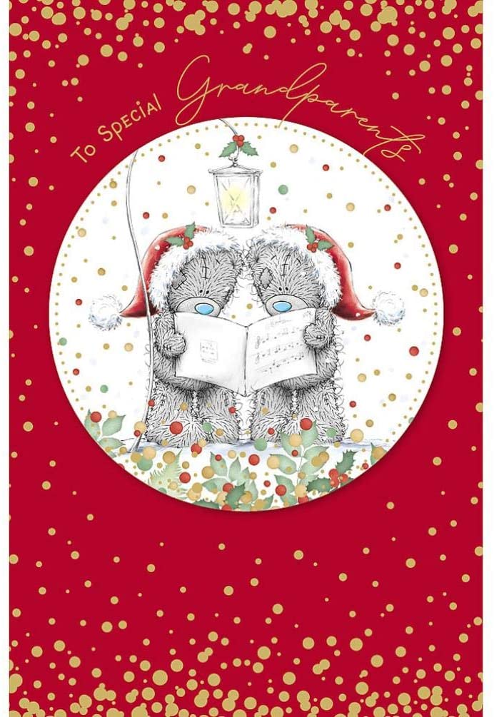 Special Grandparents Bears Singing Carols Design Christmas Card