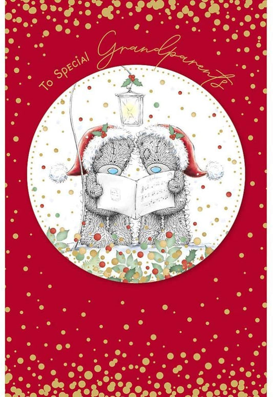 Special Grandparents Bears Singing Carols Design Christmas Card