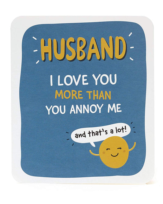 Funny Card for Husband Humourous Birthday Card