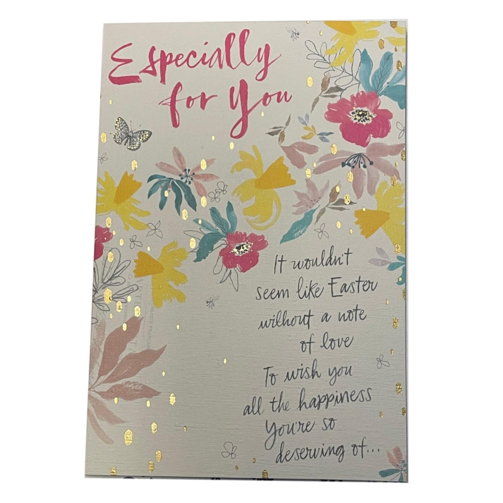 Especially For You Gold Foil Finished Easter Card