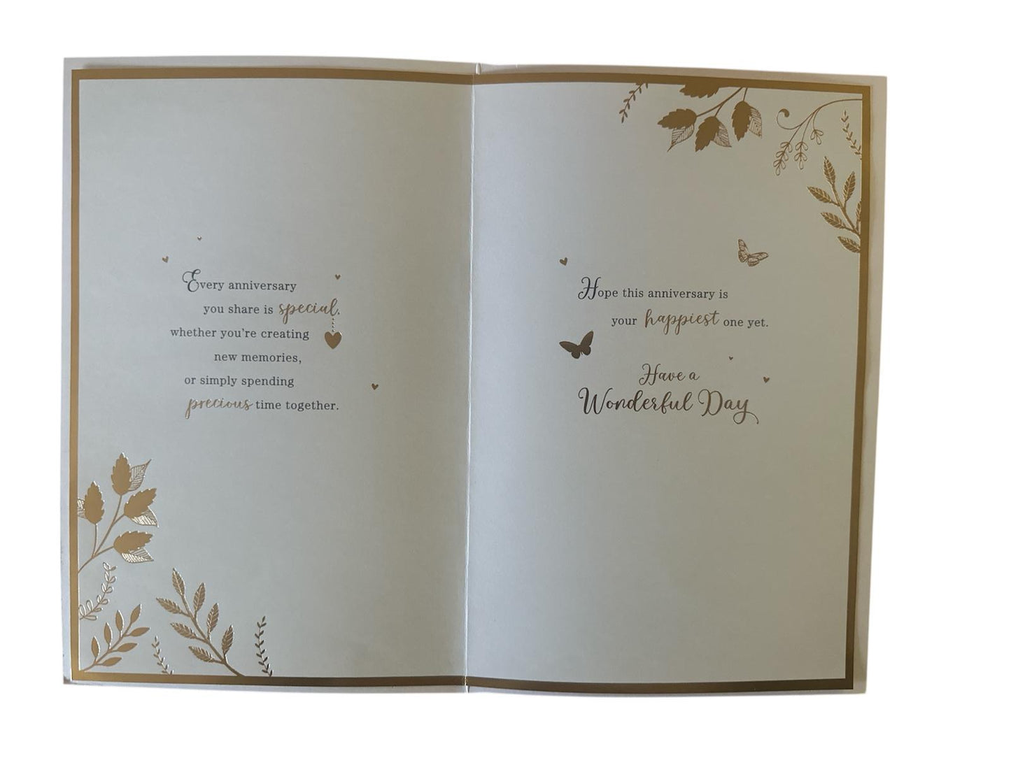 Hearts and Leaves Design Son and Daughter in law Anniversary Card