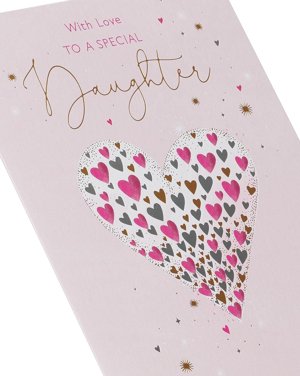 Foil Mini Hearts Design Daughter Birthday Card