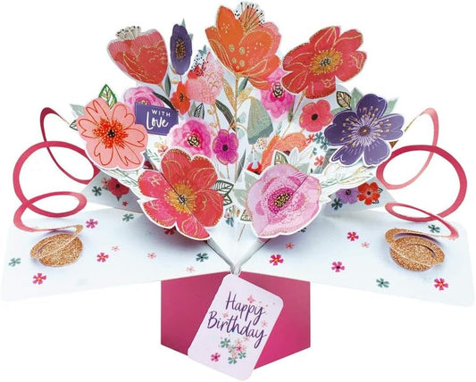 Flowers Design 3D Pop-Up Greeting Card