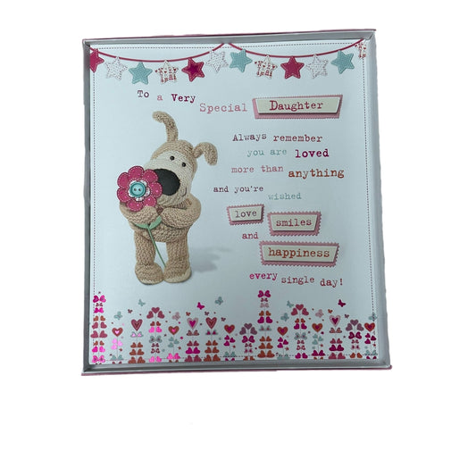 Boofle Hand Finished Daughter Birthday Large Luxury Box Card
