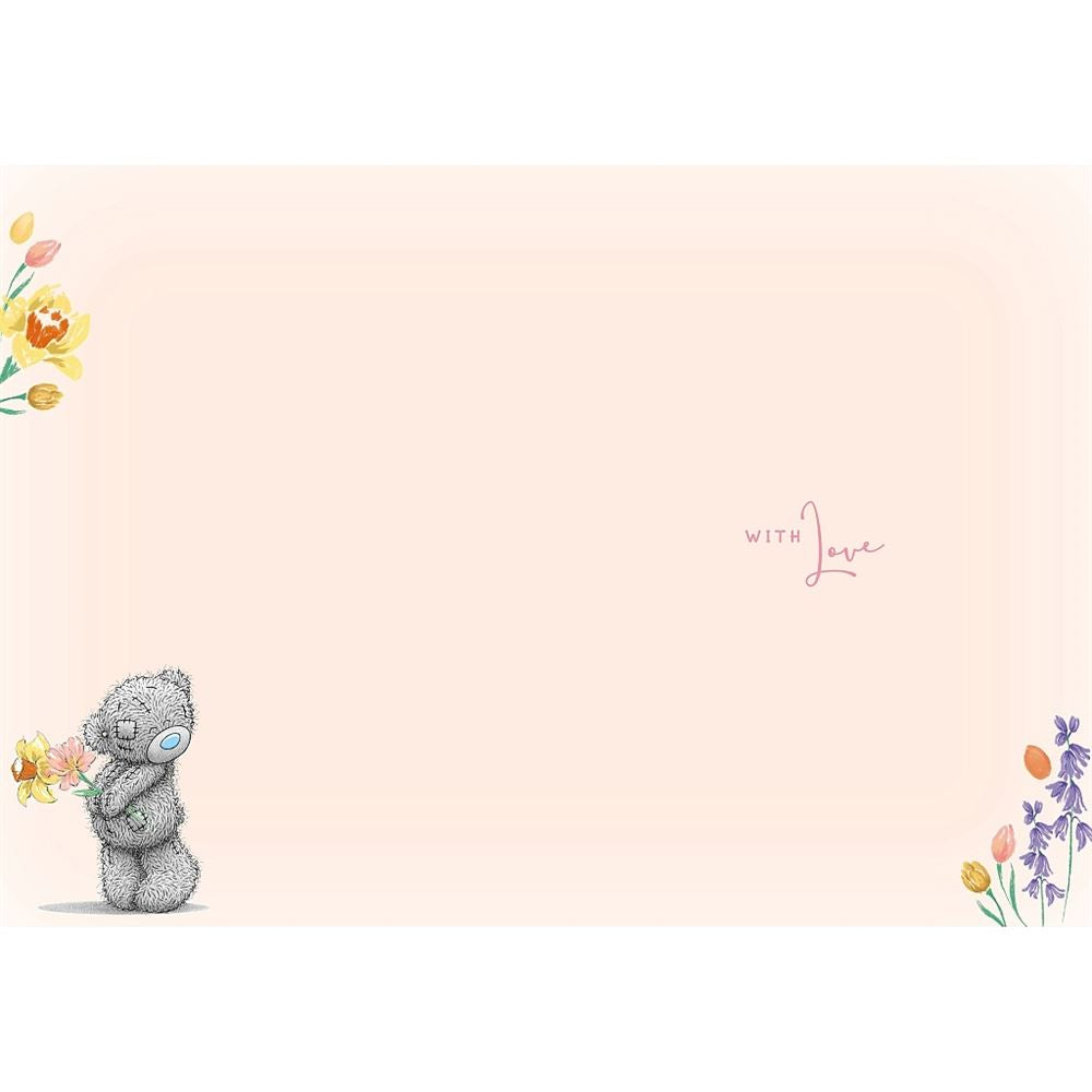 Bear With Tulips Easter Card