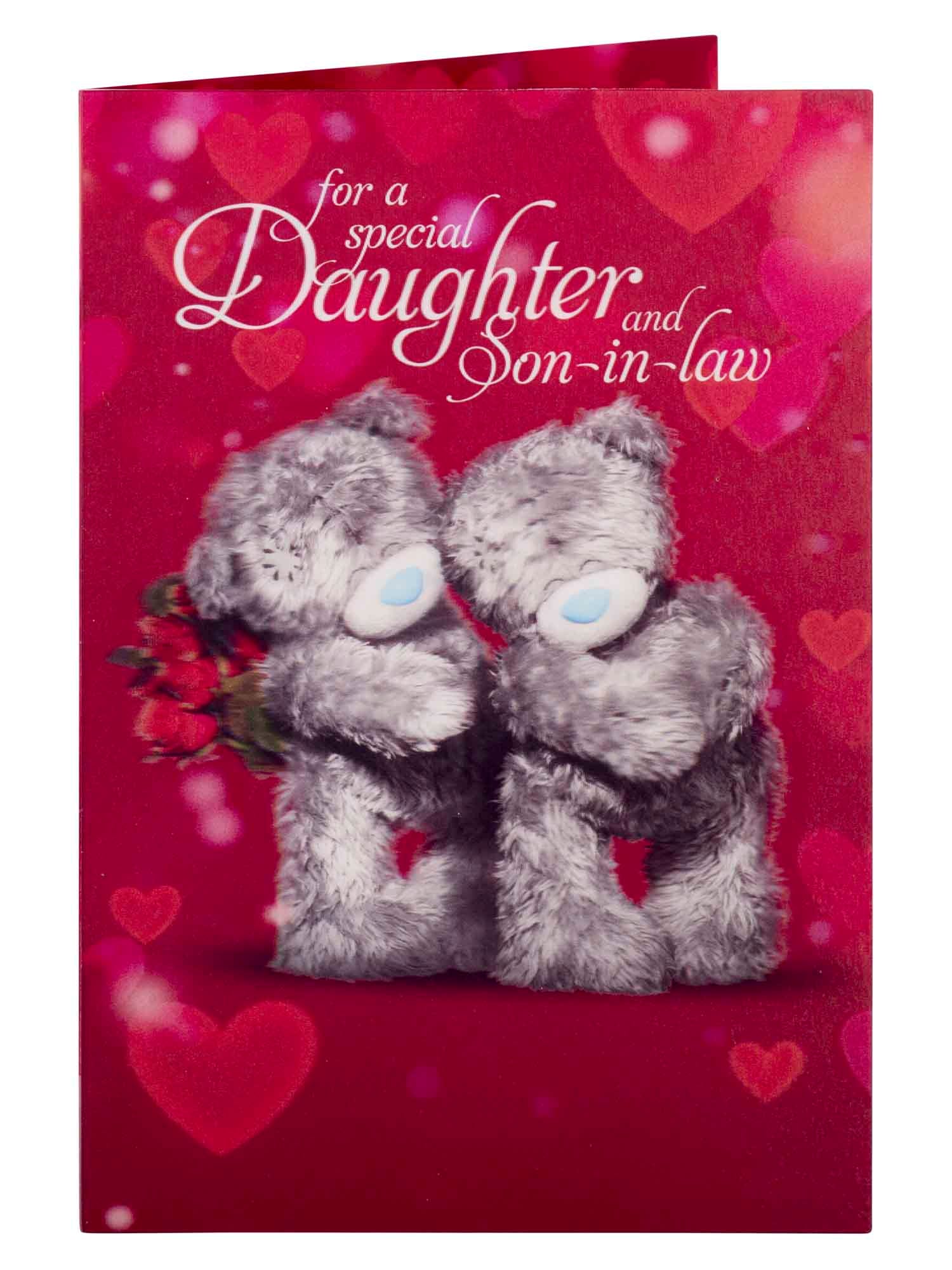 Me To You 3D-Jubiläumskarte Für Tochter & Schwiegersohn – Mit Bären-Design, 15,2 X 22,9 Cm