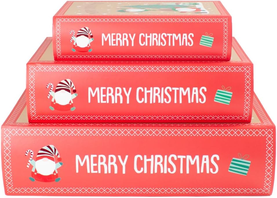 Pack of 3 Gonk Christmas Wish Book Christmas Boxes