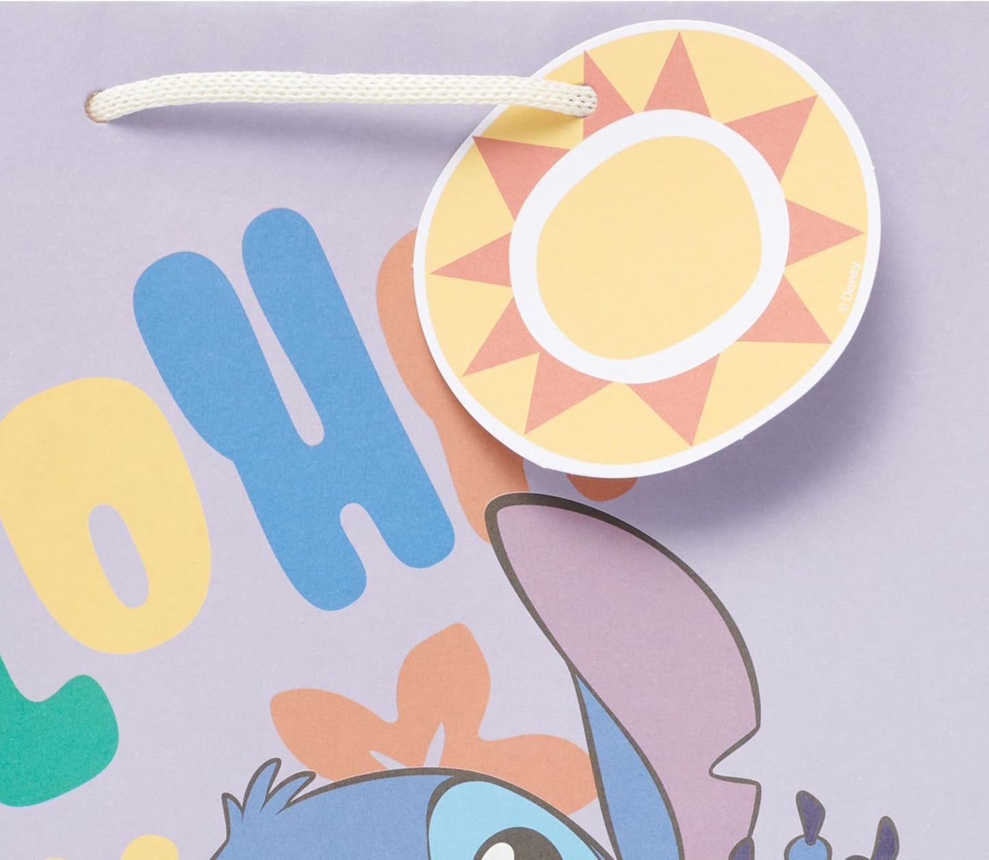 Disney Stitch Purple Design Large Gift Bag for Birthdays, Weddings, Mother's Day