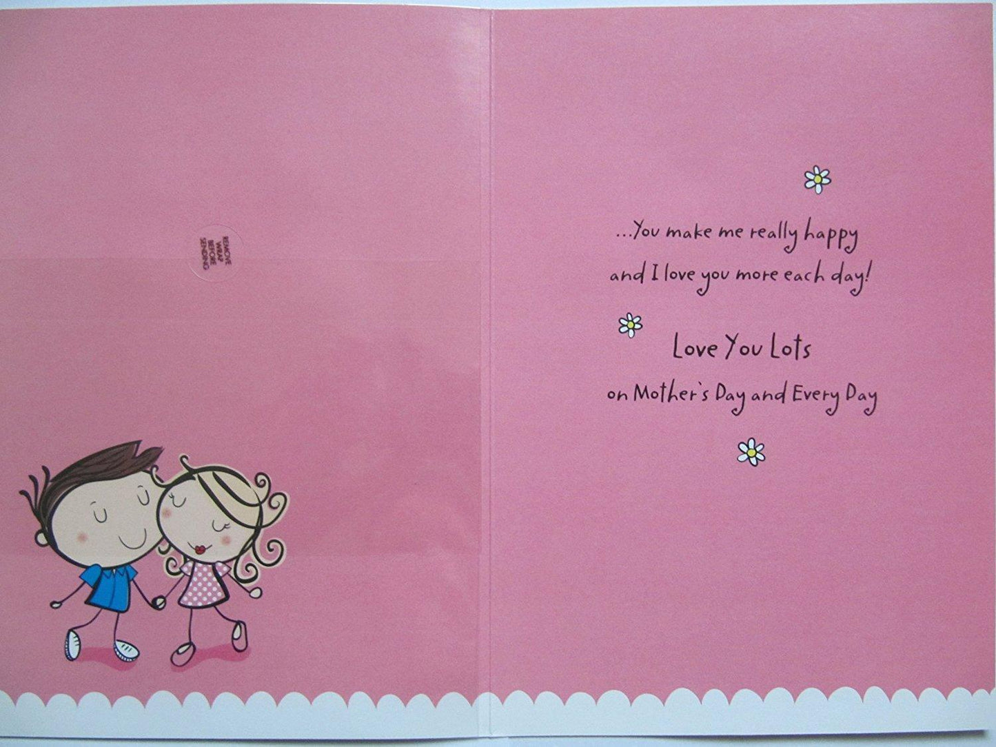 Fantastic Colourful Raised People One I Love Mother's Day Card