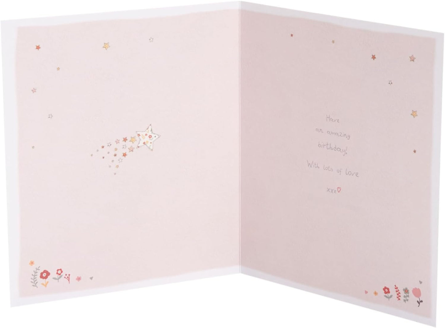 Boofle Holding A Star Birthday Girl Card