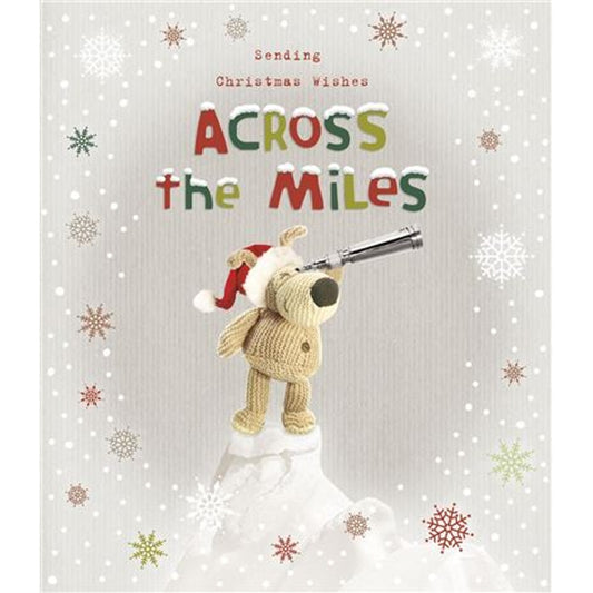 Sending Wishes Across The Miles Boofle Looking Through a Telescope Christmas Card