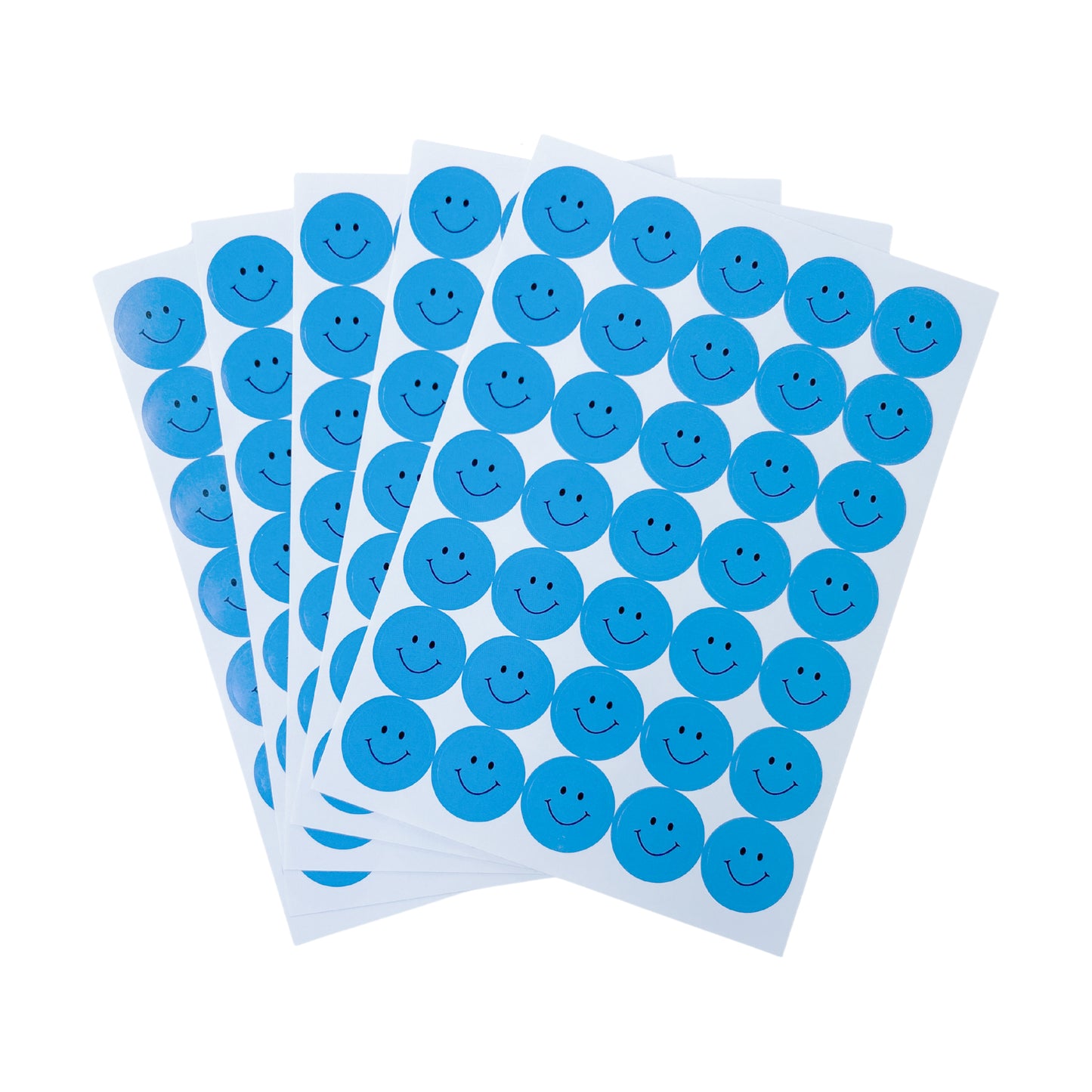 Pack of 5040 Blue Smile Face 24mm Self-Adhesive Labels