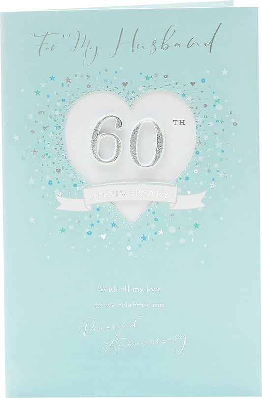 For My Husband 60th Anniversary Luxury Greeting Card