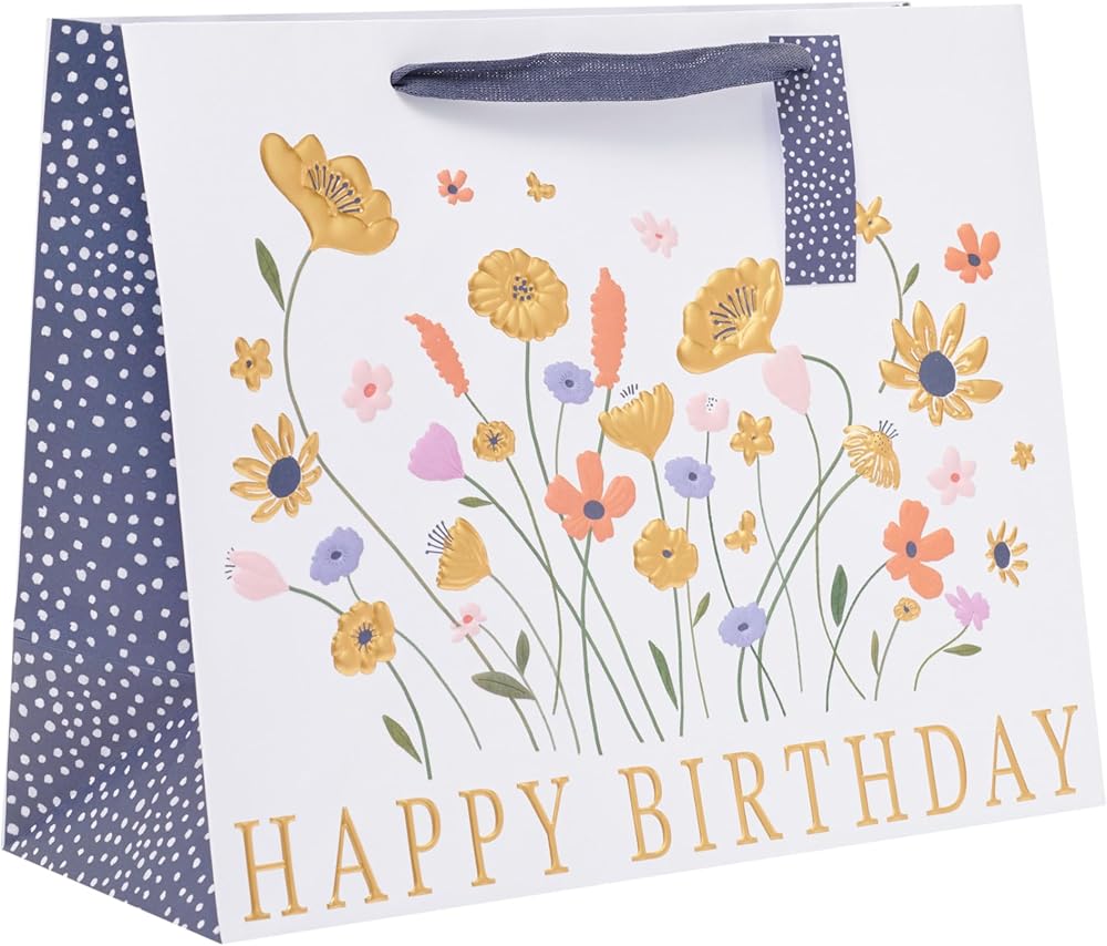 Wild Valley Flowers Design Large Gift Bag