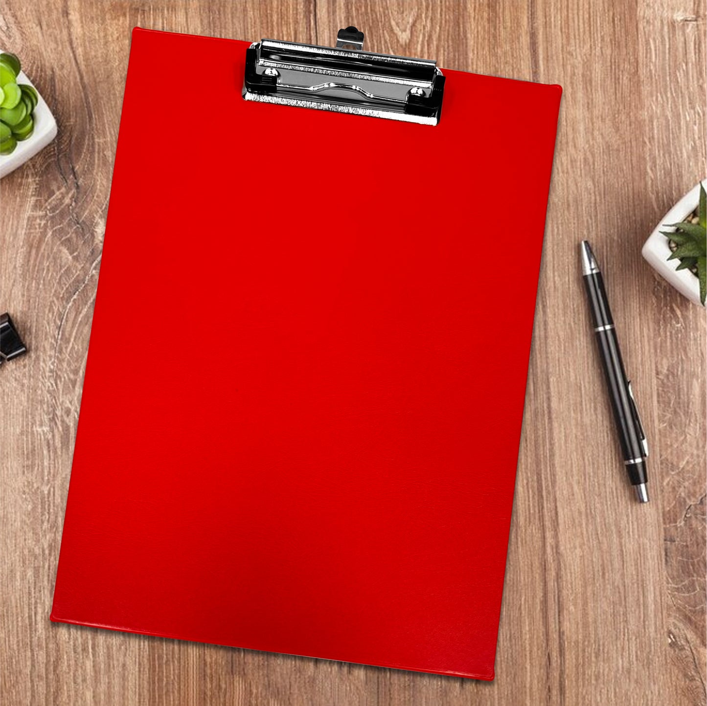 Pack of 12 Janrax A4 Red PVC Single Clipboards