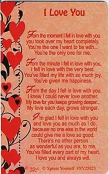 I Love You Nice Verse Xpress Yourself Keepsake Wallet Purse Card