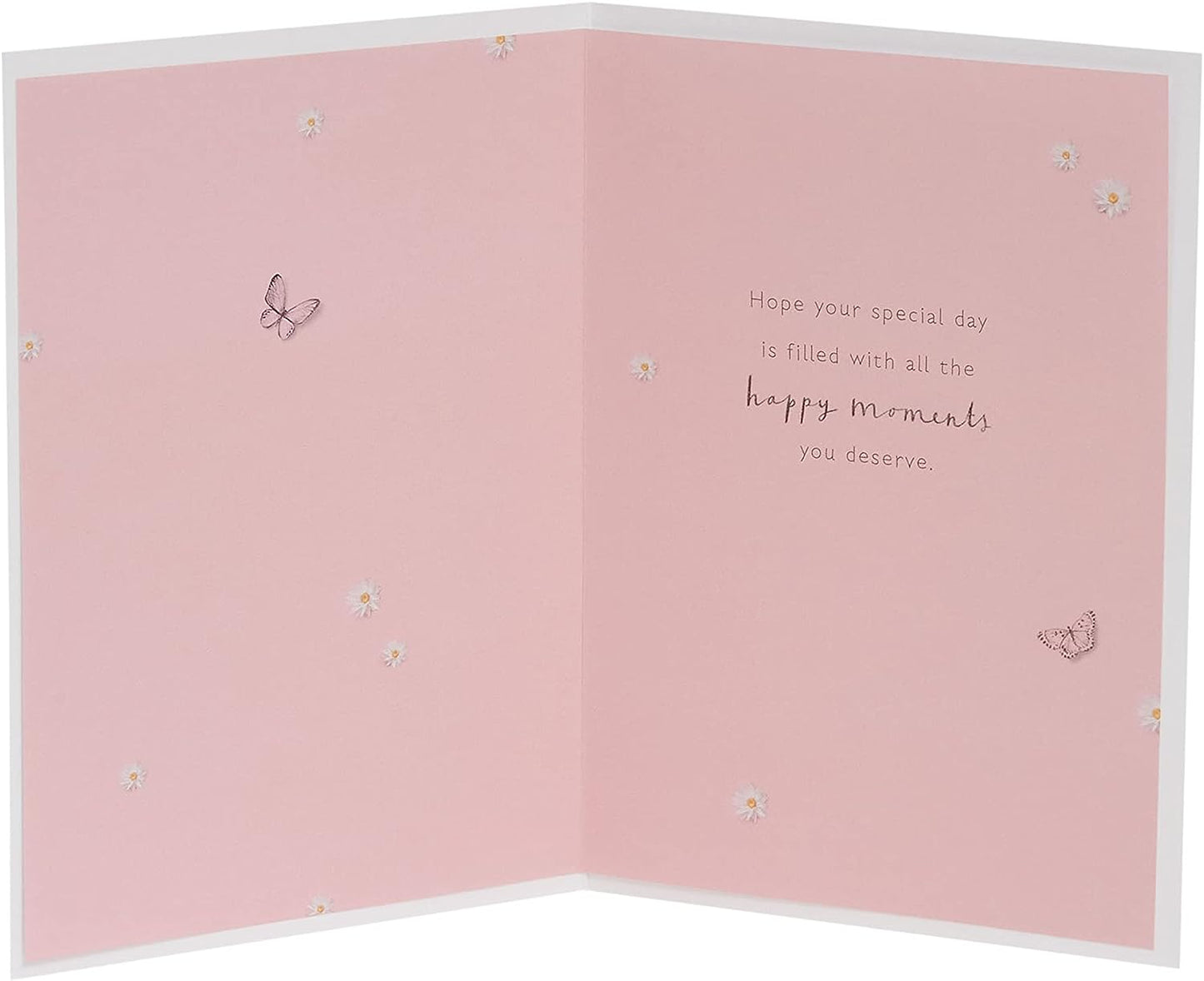 Pack of 6 Birthday Card for Her Friend Floral Heart Design