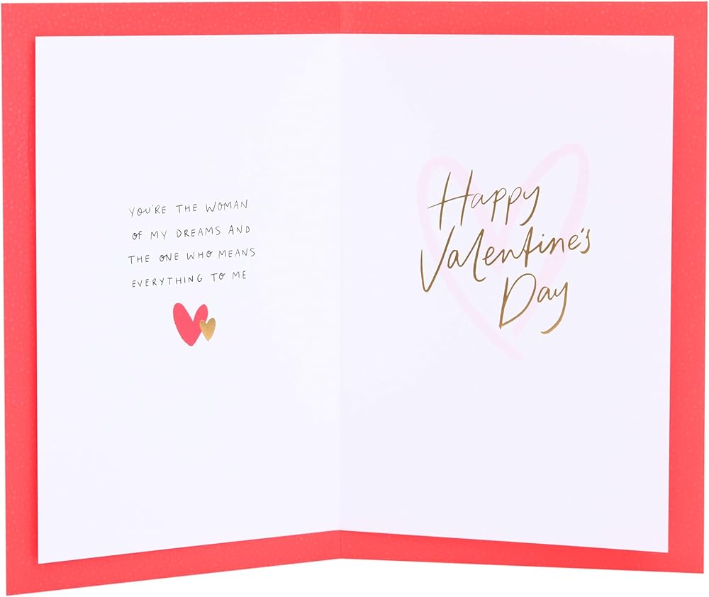 Hearts Design Fiancée Valentine's Day Card