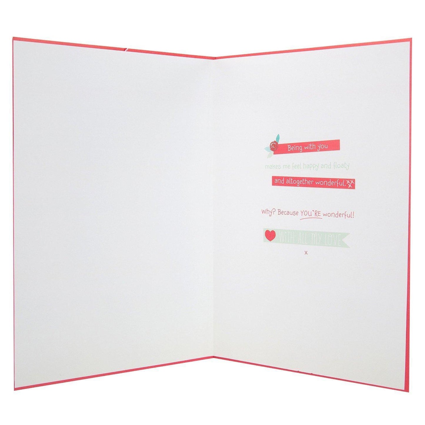 For Fiance 'You're Wonderful' Valentine's Day Card