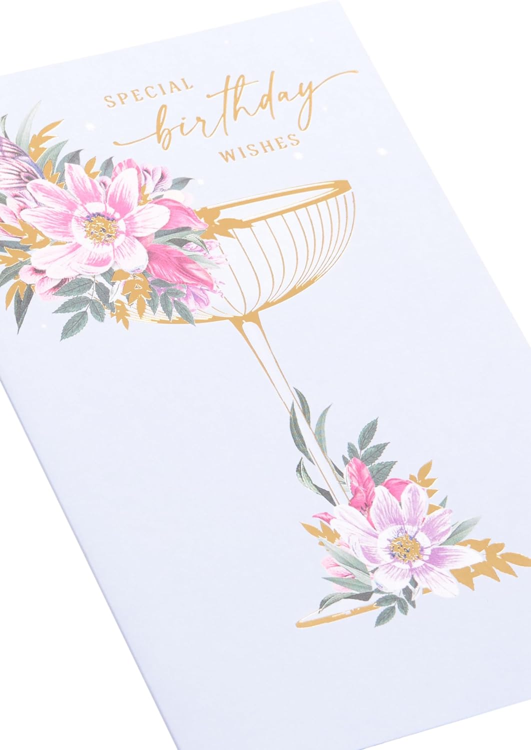 Stunning Cocktail Glass Design Birthday Card