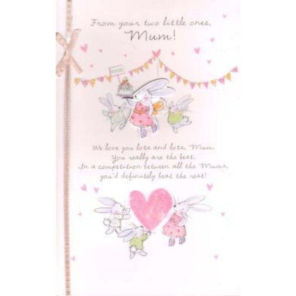Mum From Your Two Little One's, Mother's Day Card