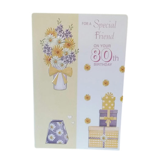 For A Special Friend On Your 80th Birthday Card