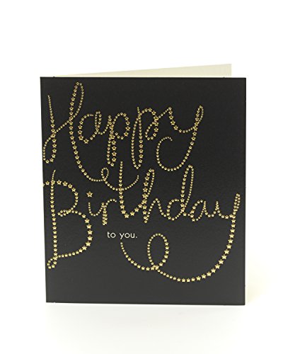 Golden Stars Happy Birthday To You Greeting Card