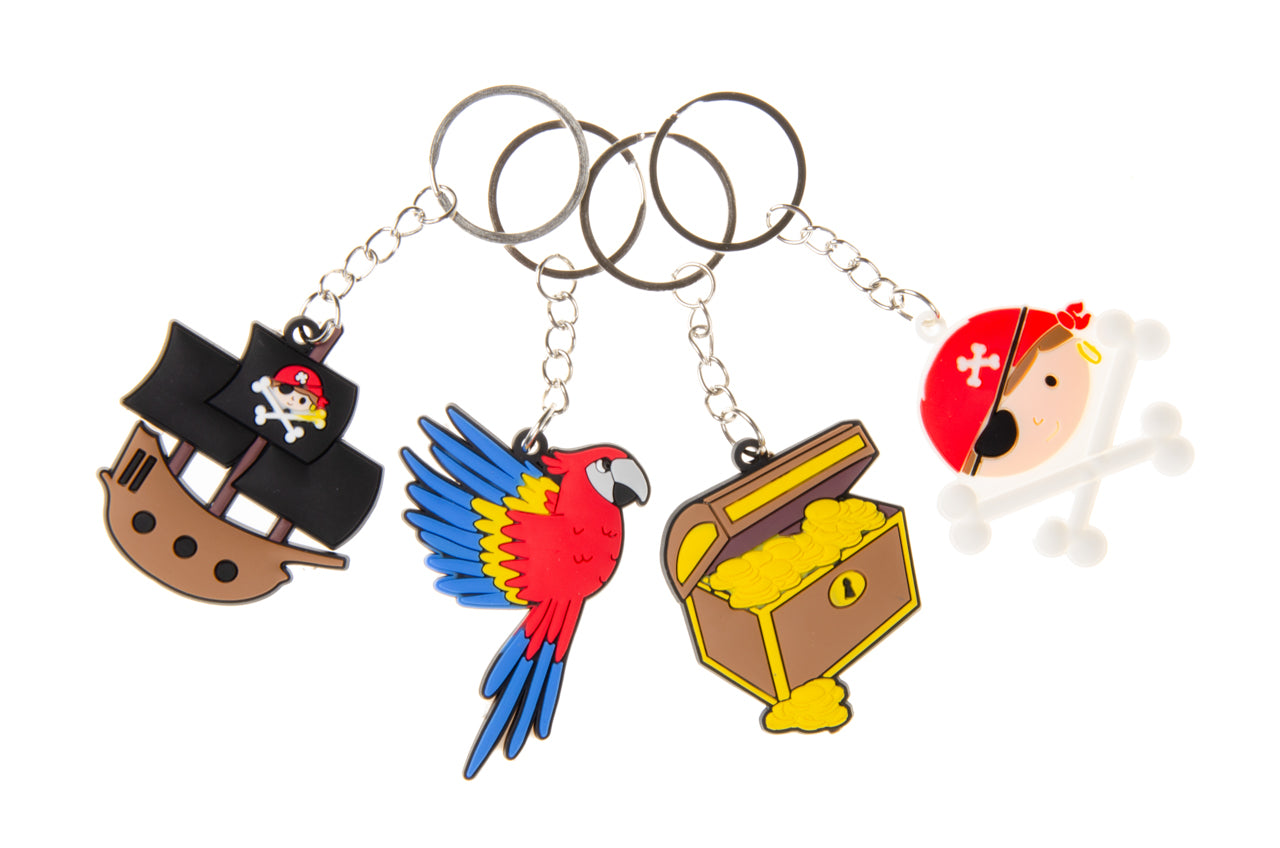 Pack of 12 Pirate Theme Keychains