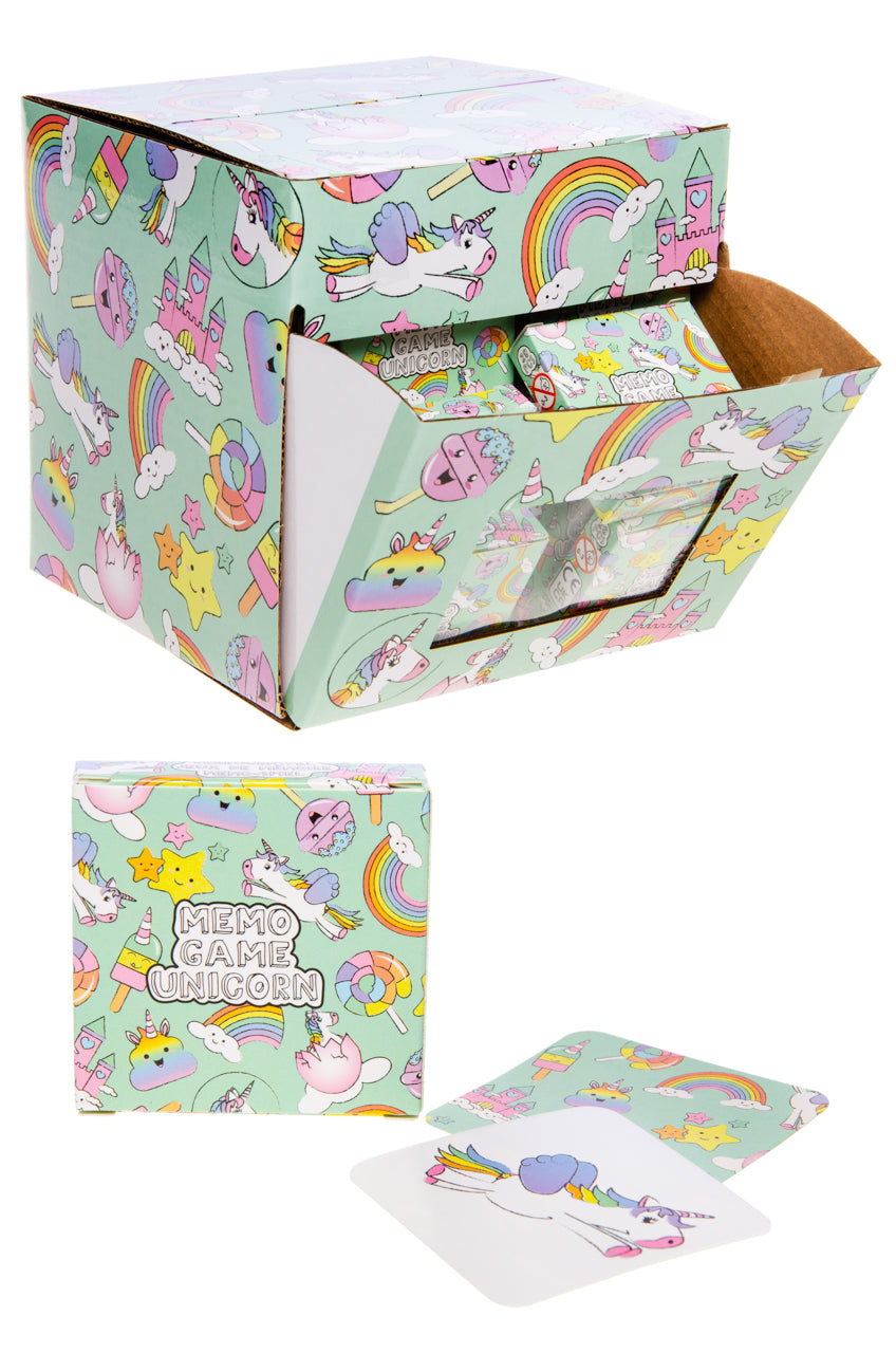 Box of 60 Unicorn Mini Memory Games 28 Cards