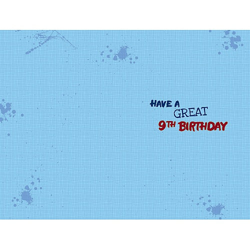 Happy Birthday Card Age 9th Bicycle Boy