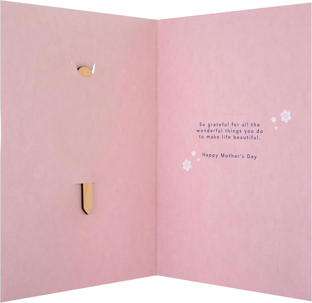 3D & Pop Up Wooden Plant Keepsake Mum Mother's Day Card