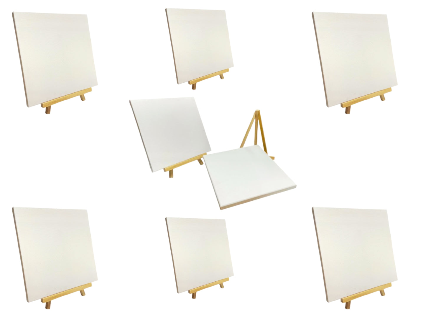 Pack of 12 25x25cm Canvas Easel Set