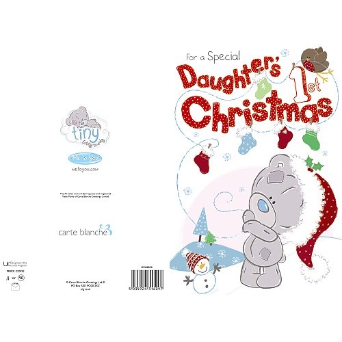 Daughters 1st Christmas Me to You Bear Card
