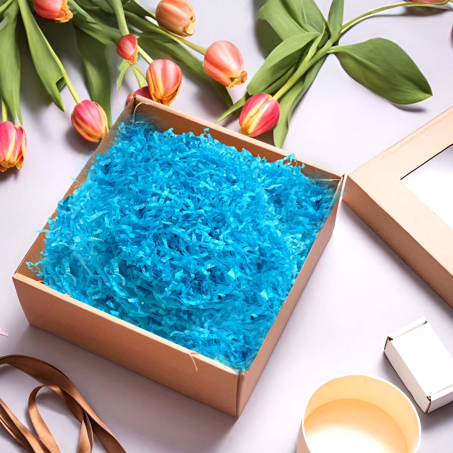 12 Packs of Turquoise Tissue Shred 20g - Total 240g