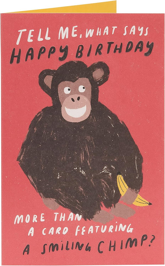 Chimp Joke Design Birthday Card