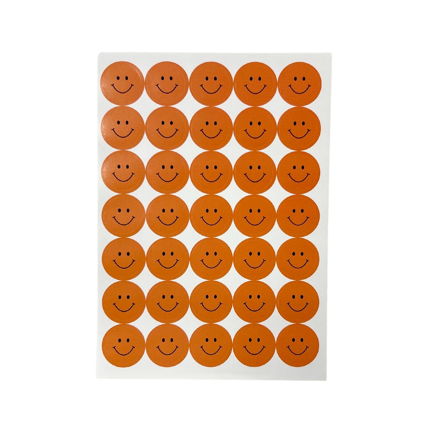 Pack of 420 Orange Smile Face 24mm Self-Adhesive Labels