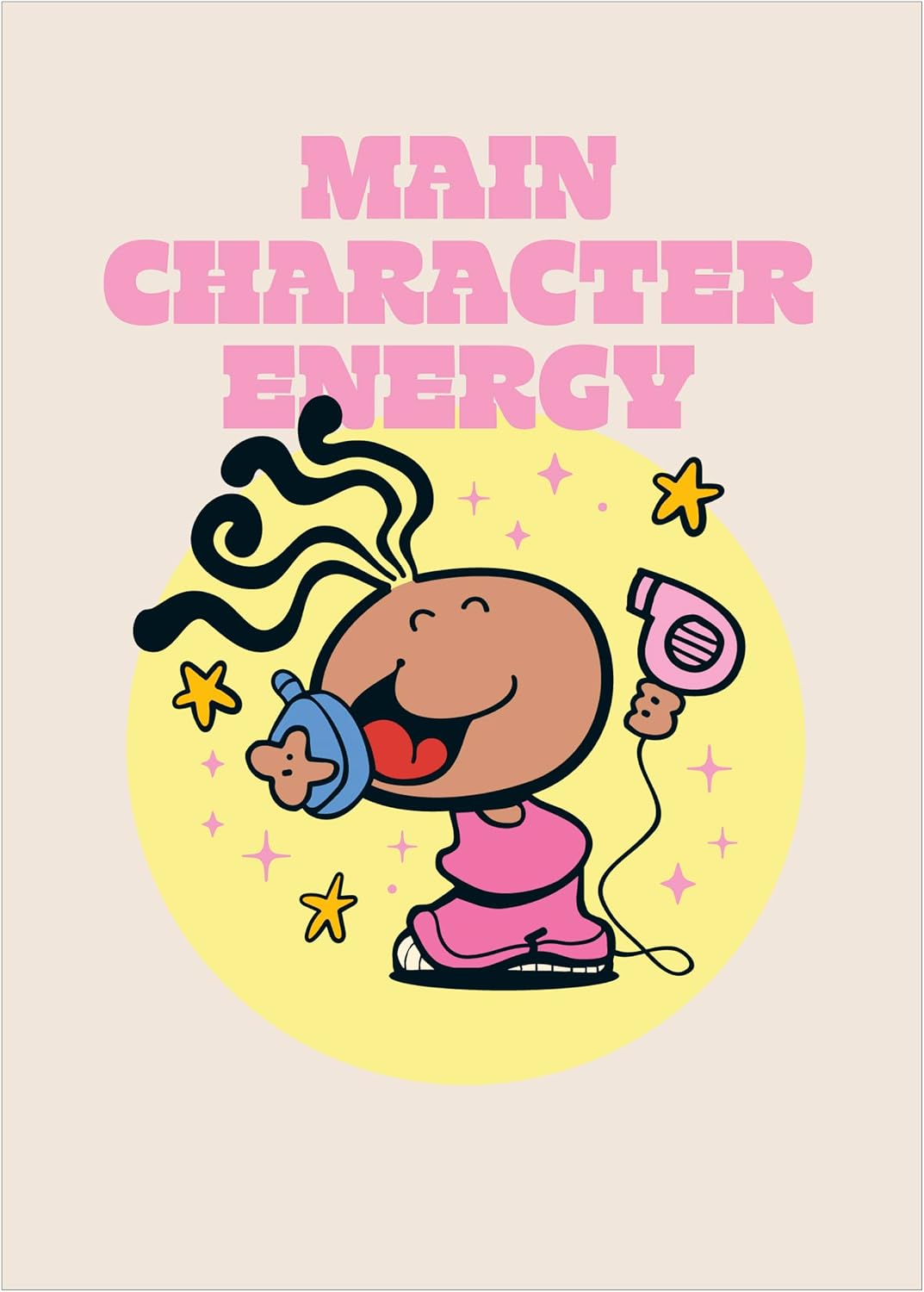 Main Character Energy Design Blank Greeting Card for All Occasions