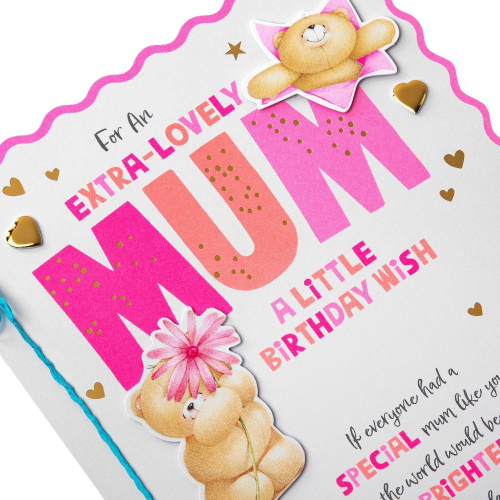 Cute Forever Friends with Flowers Design Mum Birthday Card
