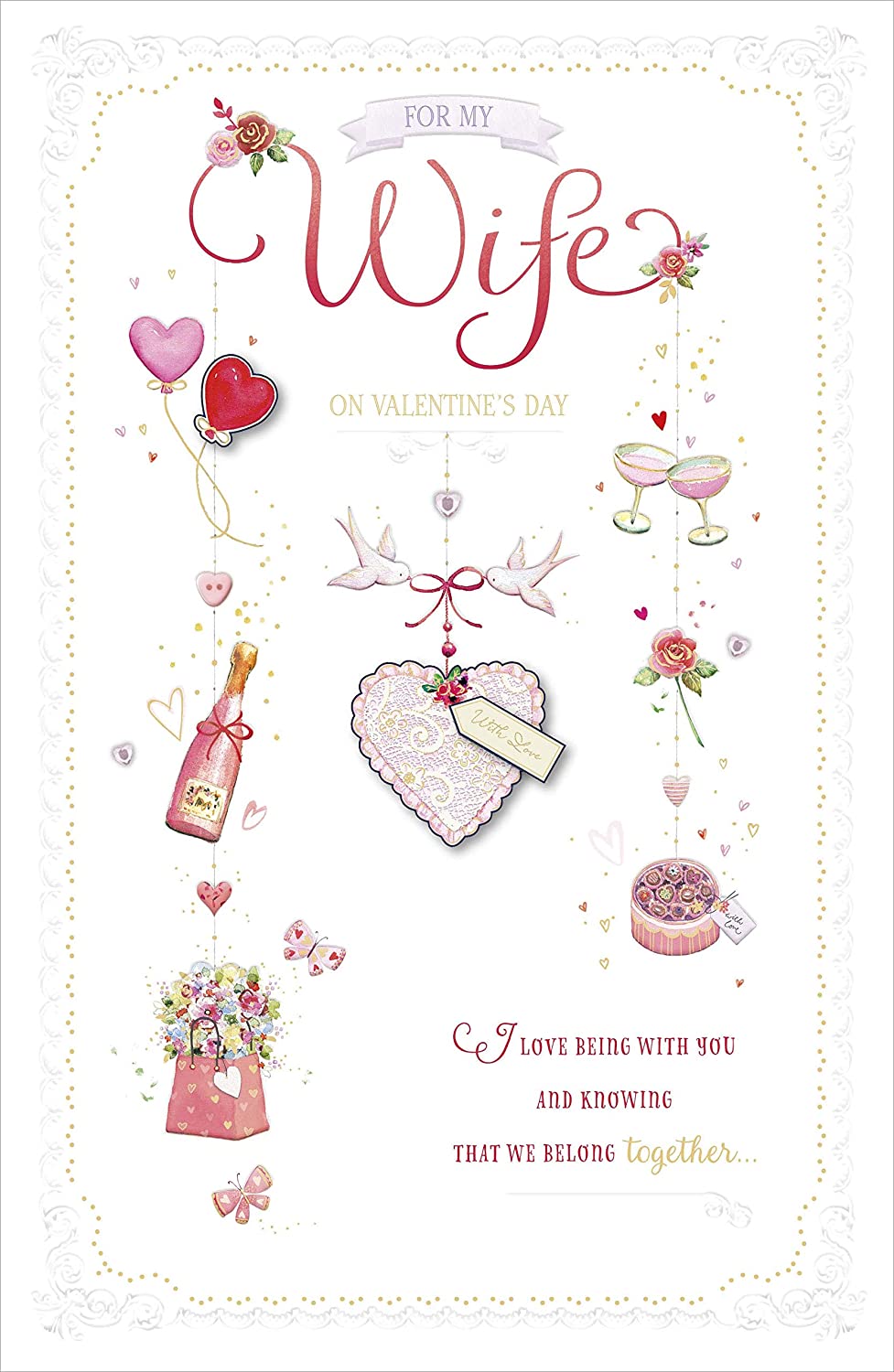 Perfect Message For Wife On Valentine's Day Romantic Card