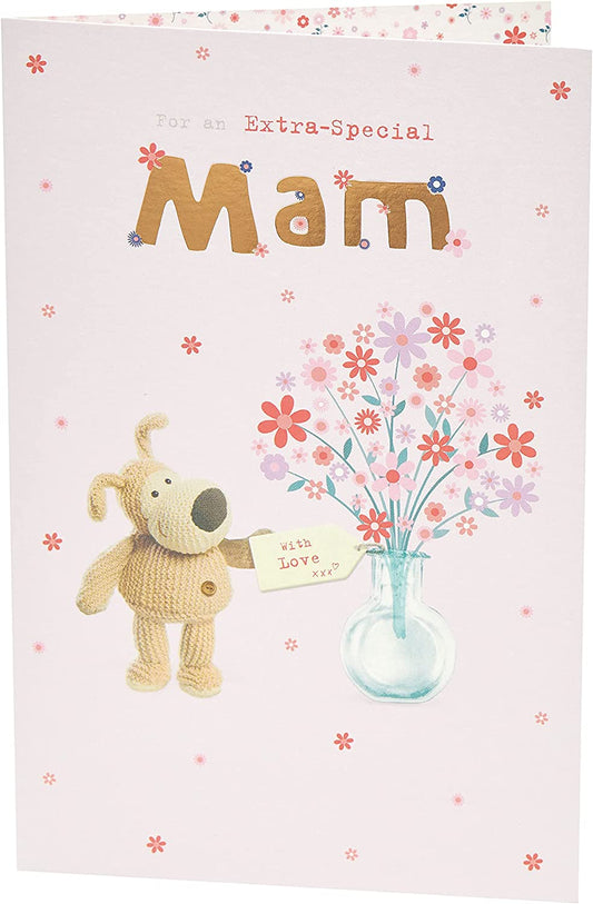 Mam Birthday Card Boofle Lovely Design And Vase Of Flowers 