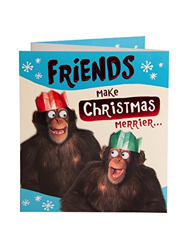 Friends Make Christmas Merrier Christmas Card 