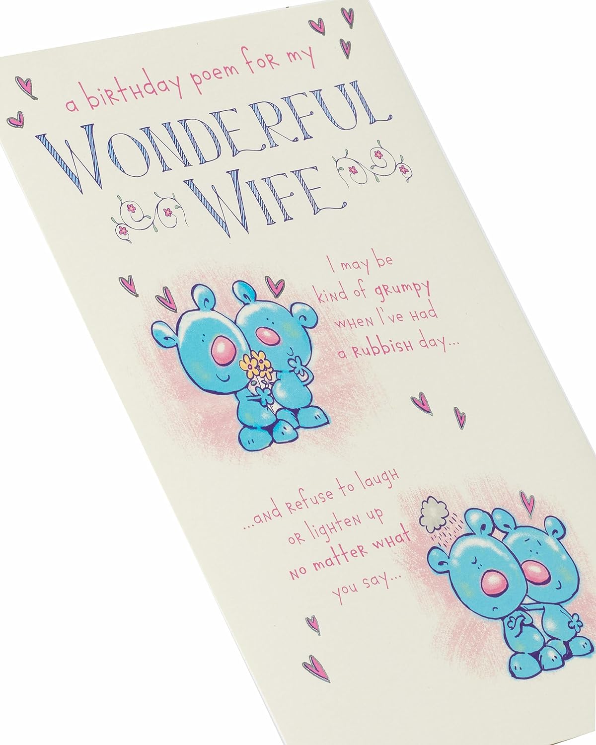 Cute Poem Design Wife Birthday Card