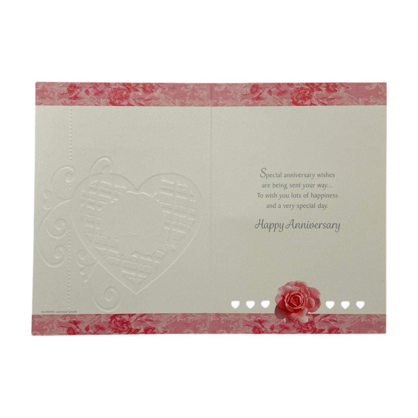 Brother & Sister-In-Law Traditional Silver Heart Design Anniversary Card